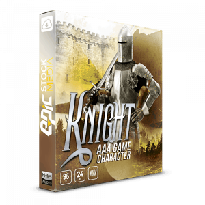 AAA Game Character Knight voice sound effects library box