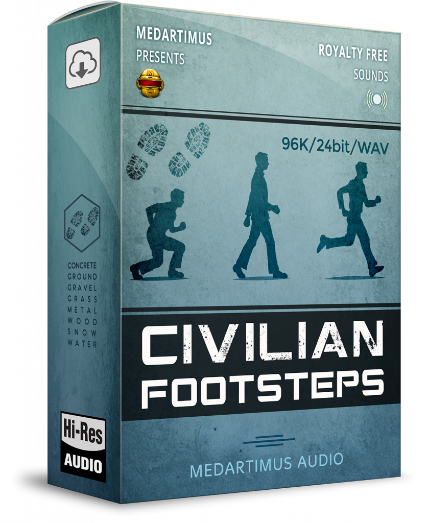 AAA Civilian Footsteps Sound Effects - Box